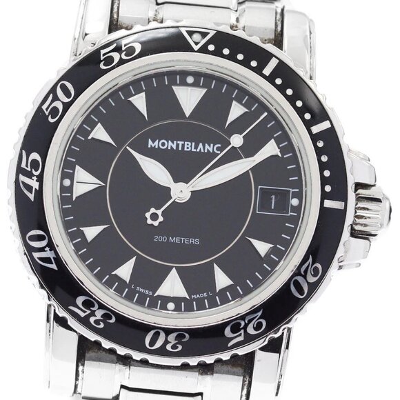 MONTBLANC Meistersteck 7037 Date black Dial Quartz Men's Watch_869767 - Picture 1 of 6